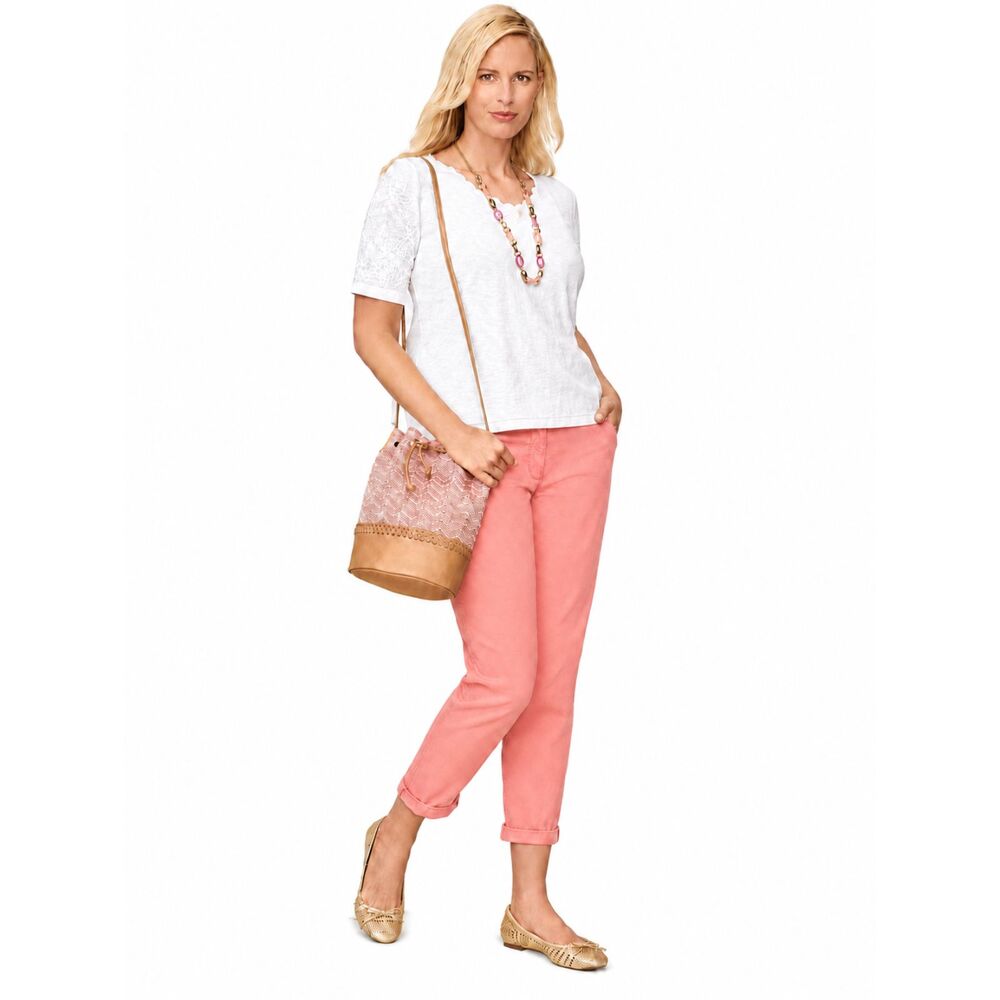 Talbots Pants Size 12P Pink Chino Ankle Pants NWT